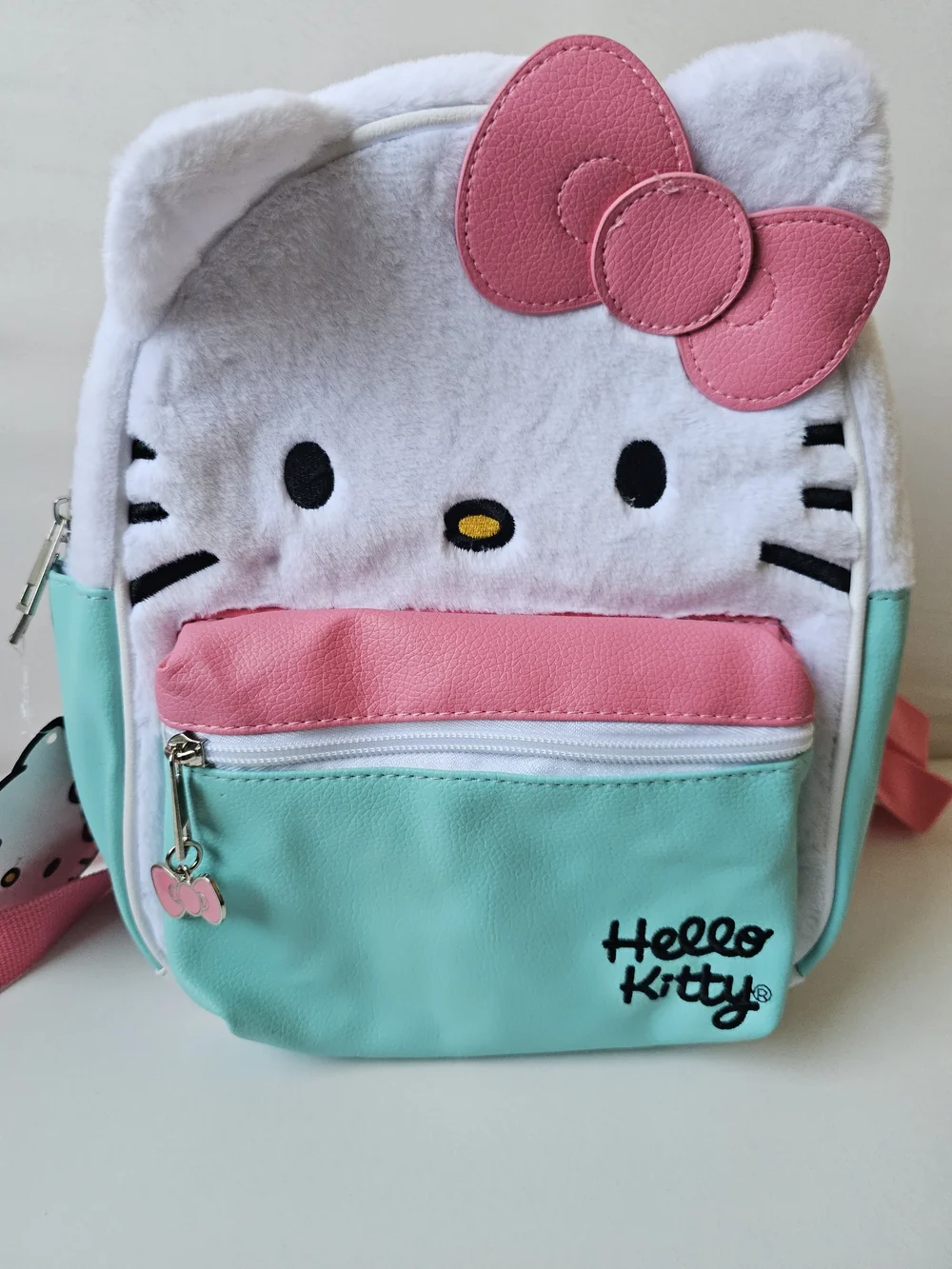 Sanrio Hello Kitty Plush Mini Backpack Teal Pink NWT
